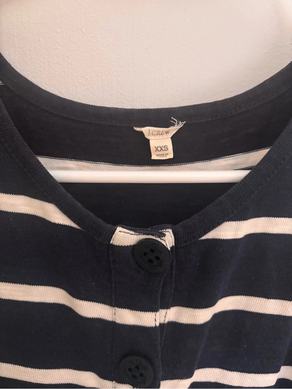 Jcrew navy and white striped dress